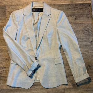 Zara Single Button gray Blazer Medium